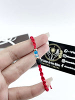 Pulsera de Protección para Bebé - Ojo Turco, Azabache Auténtico, Ágata Azul y Oro de 14kt - Joyería Artesanal Amuleto Contra el Mal de Ojo