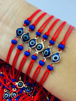 Brazalete Ojo Turco Azul Hilo Chino
