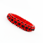 Elegua Ilde | woven diamond pattern - Handmade Red and Black Spiritual Protection Bracelet