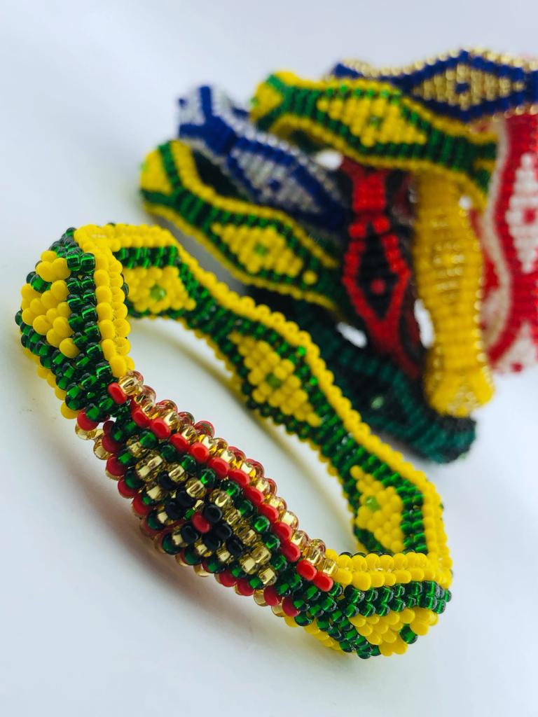 Ilde Orula Camino Oshun Ibu Kole  Elastico 10 Cristal 2mm