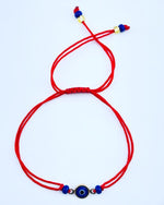Brazalete Ojo Turco Azul Hilo Chino