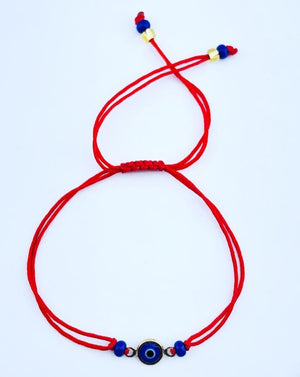 Brazalete Ojo Turco Azul Hilo Chino