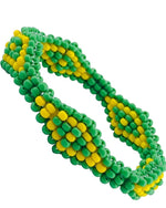 Ildé de Orula / Orunmila Auténtico | Pulsera de Protección Espiritual Santería Yoruba | Eleke Orula Verde y Amarillo