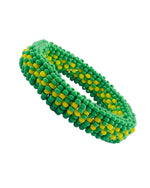 Ildé de Orula / Orunmila Auténtico | Pulsera de Protección Espiritual Santería Yoruba | Eleke Orula Verde y Amarillo