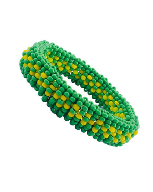 Ildé de Orula / Orunmila Auténtico | Pulsera de Protección Espiritual Santería Yoruba | Eleke Orula Verde y Amarillo