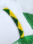 Ildé piramide Orula/Orunmila Auténtico|Pulsera de Protección Espiritual Santería Yoruba | Eleke Orula Verde y Amarillo