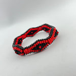 Elegua Ilde |diamond pattern - Handmade Red and Black Spiritual Protection Bracelet