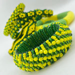 Orula Ilde | Chunky / Bold Style - handmade green & yellow crystal beads Spiritual Protection Bracelet