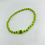 Orula Ilde | Slim / Minimalist style - Handmade green & yellow crystal beads Spiritual Protection Bracelet