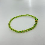 Orula Ilde | Slim / Minimalist style - Handmade green & yellow crystal beads Spiritual Protection Bracelet