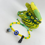 Azabache Protection Bracelet | Orula Ilde with San Judas Tadeo & Evil Eye Charm