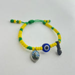 Azabache Protection Bracelet | Orula Ilde with San Judas Tadeo & Evil Eye Charm