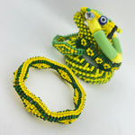 Orula Ilde | Diamond pattern - Handmade green & yellow crystal beads Spiritual Protection Bracelet