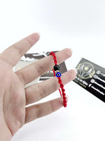 Pulsera de Protección para Bebé - Azabache Auténtico, Ojo Turco y Cuenta de Oro de 14kt