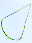 Authentic Orula/Orunmila Eleke Necklace | Santeria Yoruba Spiritual Protection Bracelet | Green and Yellow Orula Eleke | Religious
