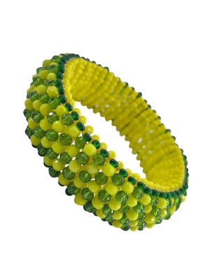 Ildé de Orula / Orunmila Auténtico | Pulsera de Protección Espiritual Santería Yoruba | Eleke Orula Verde y Amarillo
