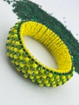 Ildé de Orula / Orunmila Auténtico | Pulsera de Protección Espiritual Santería Yoruba | Eleke Orula Verde y Amarillo