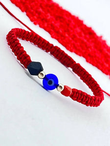 Azabache bracelet  Ojo Turco Azabache y Balines de Oro 14 Kt de Bebé