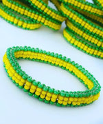 Ildé de Orula/Orunmila Auténtico | Pulsera de Protección Espiritual Santería Yoruba | Eleke Orula Verde y Amarillo | Religioso Afro-Cubano
