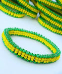 Ildé de Orula/Orunmila Auténtico | Pulsera de Protección Espiritual Santería Yoruba | Eleke Orula Verde y Amarillo | Religioso Afro-Cubano