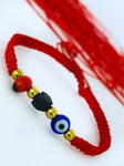 Brazalete Azabache Pulsera Perfecta Proteccion Ojo Turco , Azabache y Peonia 3 elementos