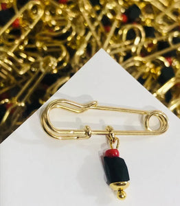 Azabache Baby pin diamantado imperdible proteccion