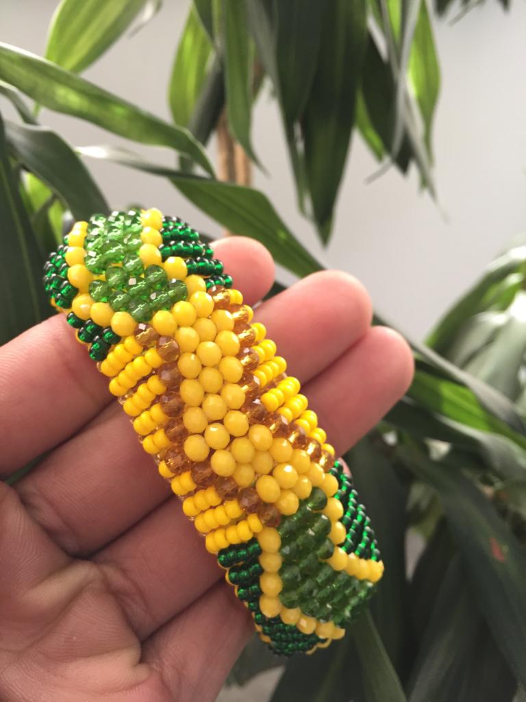 ﻿Brazaletes Mazo Cristal Orula-Oshun